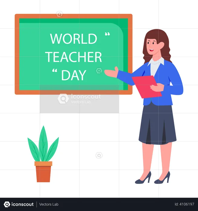 World Teacher Day  Illustration