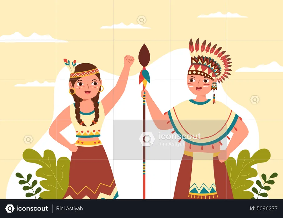 Worlds Indigenous Peoples Day Illustration  Illustration