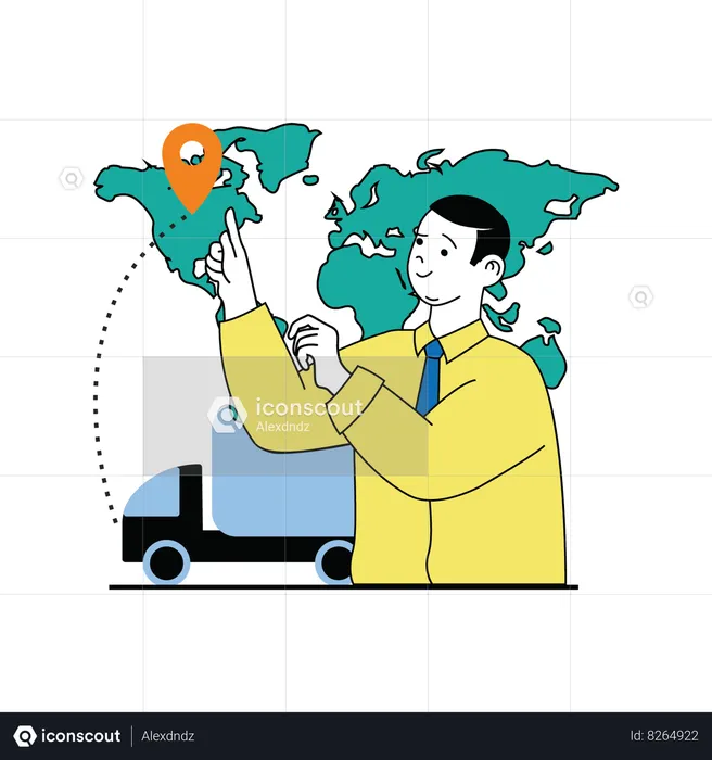 Worldwide delivery service  Illustration