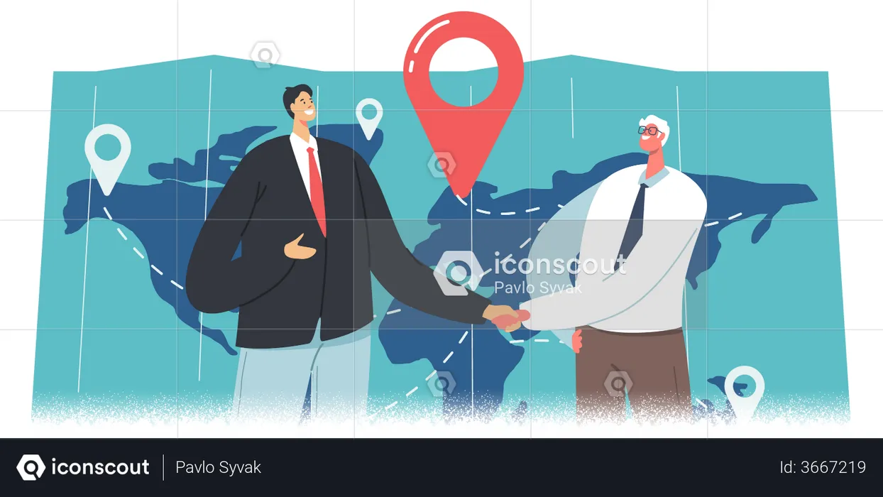 Worldwide import export business  Illustration