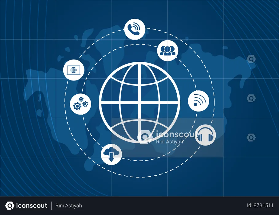 Worldwide network  Illustration