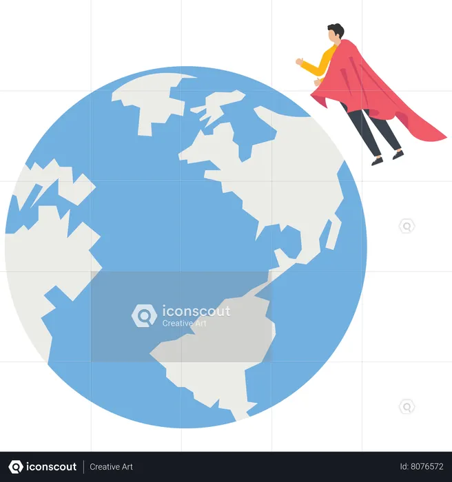 Worldwide Superman  Illustration