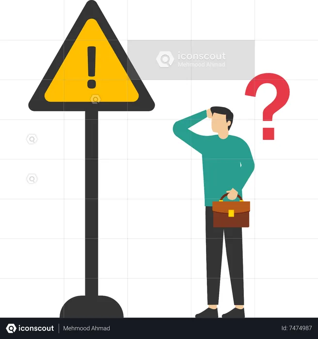 Worries or challenges about business  Illustration