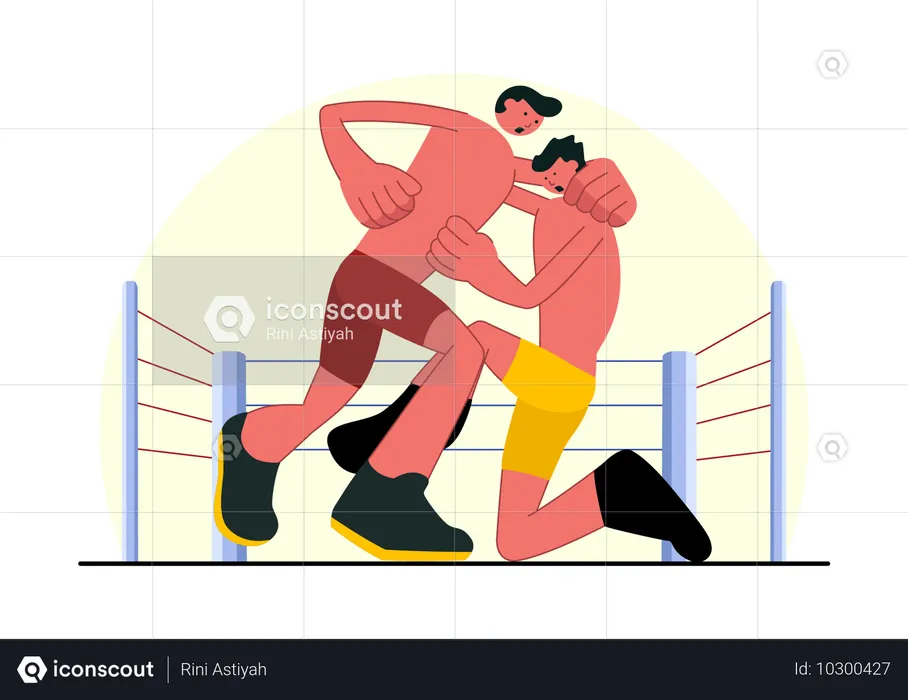 Wrestling Sport  Illustration