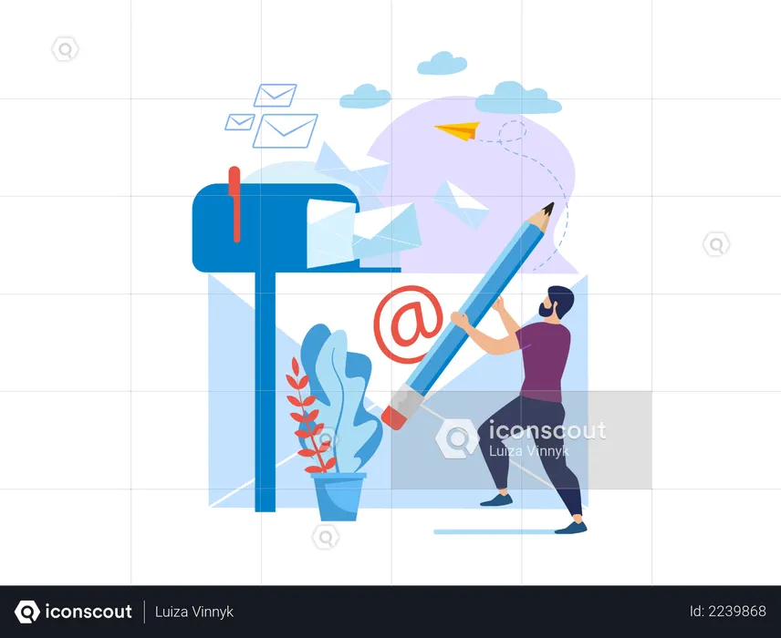 Write Email  Illustration