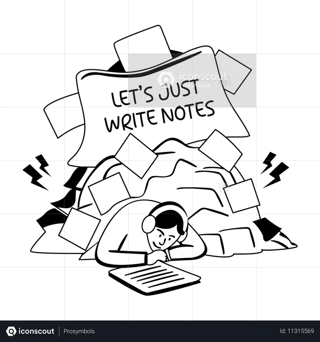 Write Notes  Illustration