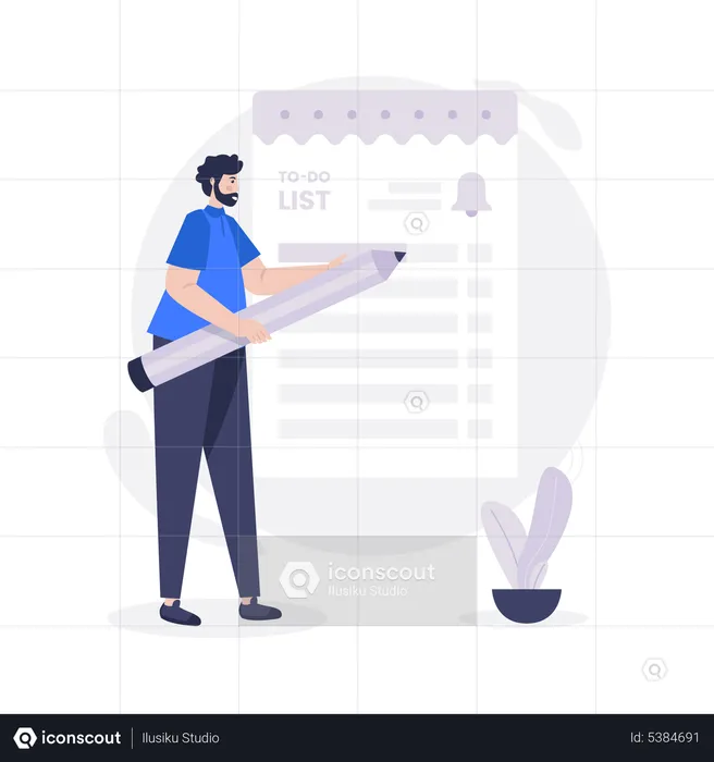 Write to-do list  Illustration