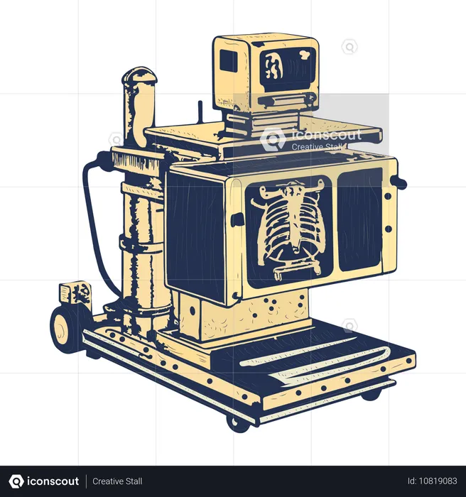 엑스레이 기계  일러스트레이션