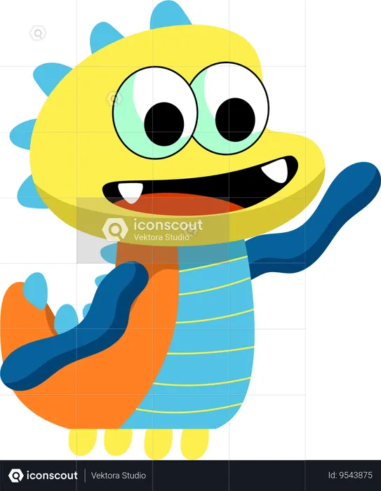 Yellow Blob Monster  Illustration