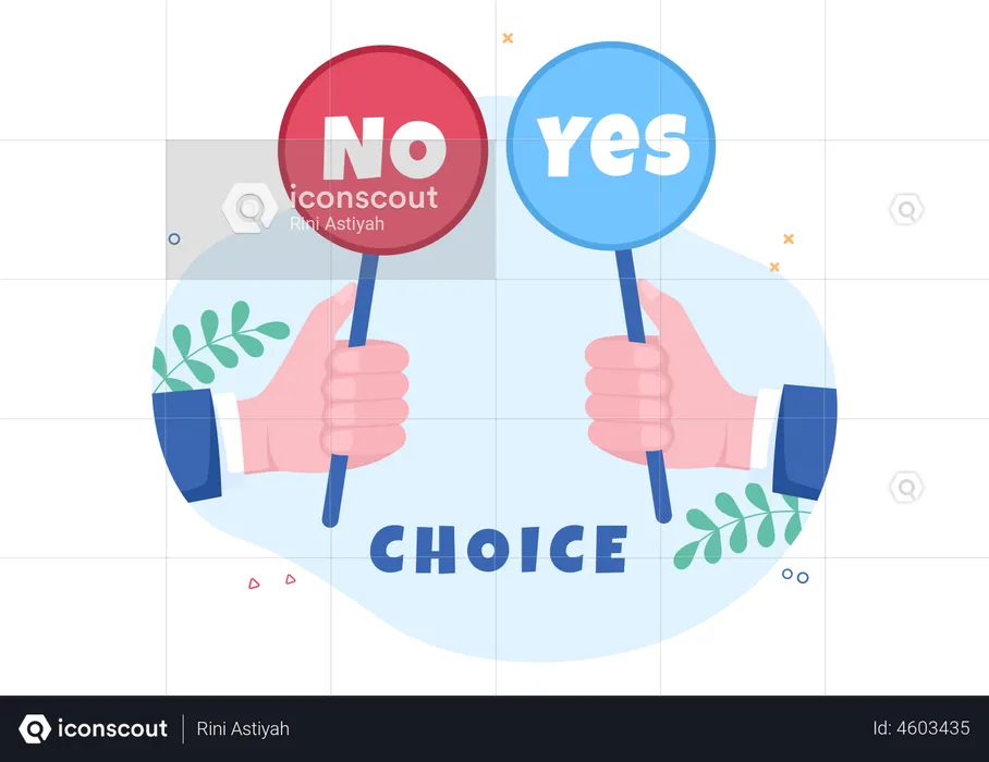 Yes or no choice  Illustration