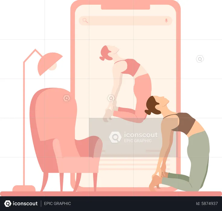 Yoga-App  Illustration