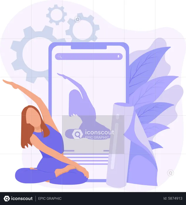 Yoga app  Illustration