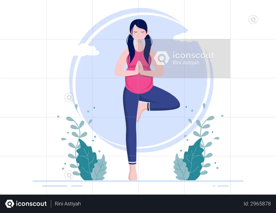 Yoga during pregnancy  Illustration