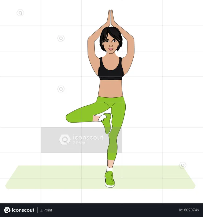 Yoga exercise  Illustration
