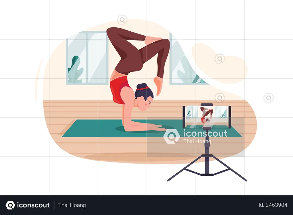 Yoga Expert streaming online by smartphone  Illustration