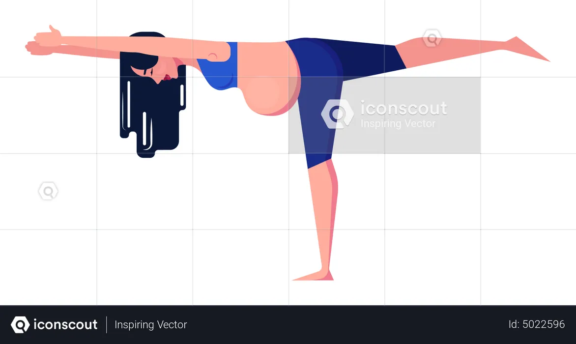 Yoga for pregnant female  Illustration