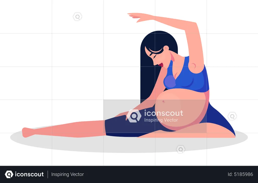 Yoga for pregnant woman  Illustration