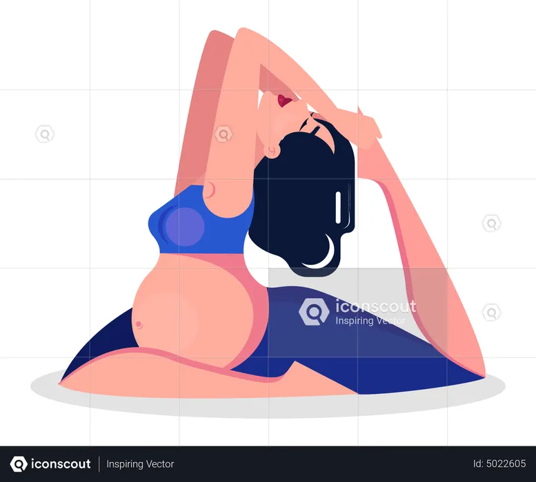 Yoga for pregnant woman  Illustration