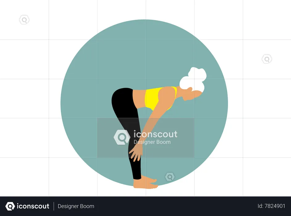 Yoga girl doing yoga  Illustration