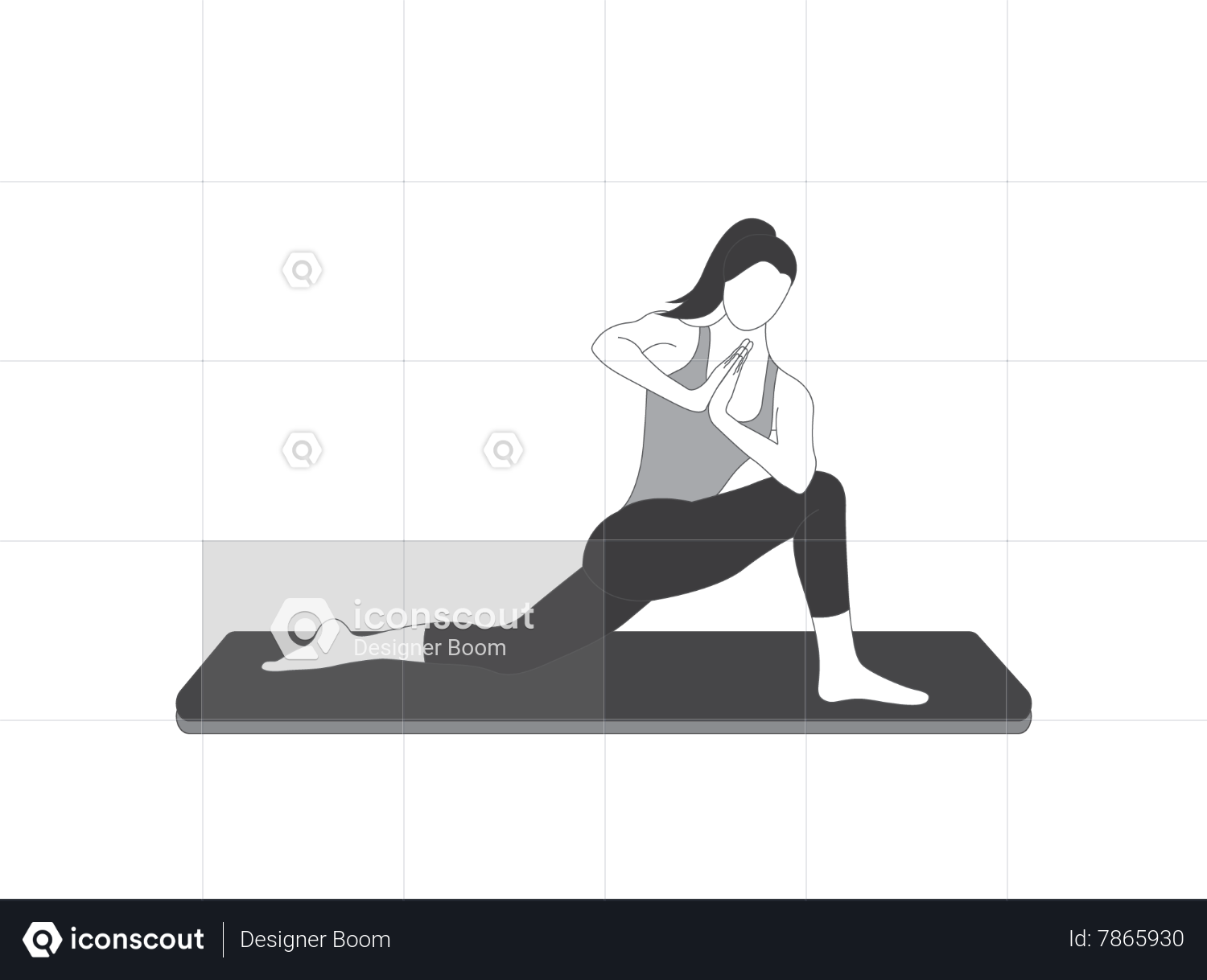 Workout Chair Pose To Twisted Eagle Pose Exercise Stock Illustration -  Download Image Now - iStock