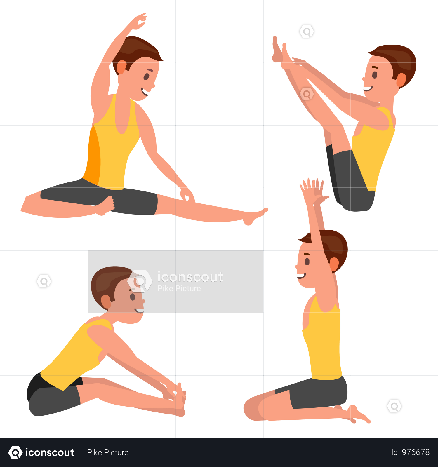 Set Of Yoga Pose Illustrations With Women Diversity High-Res Vector Graphic  - Getty Images