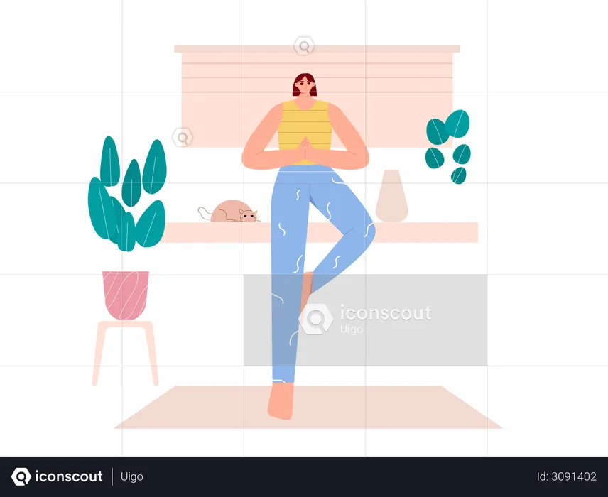 Yoga pose  Illustration