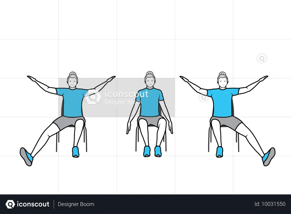 Yoga-Übungen, die von Frauen durchgeführt werden  Illustration