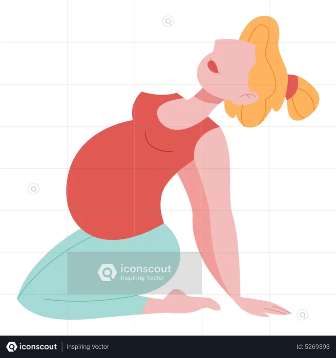 Yoga poses for pregnant woman  Illustration