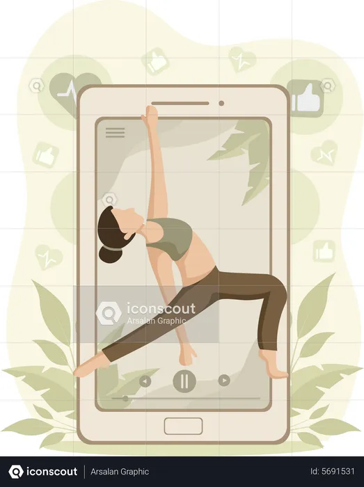 Yoga Practice Video  Illustration