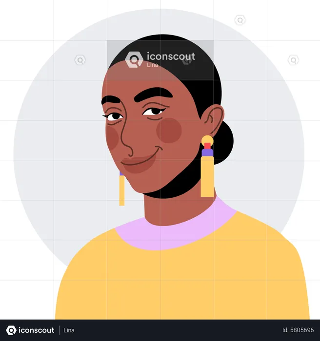 Young African girl  Illustration