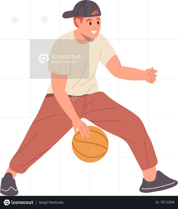 Young basketball player  Illustration