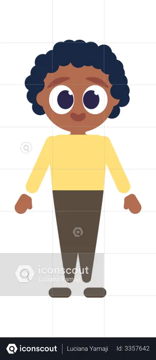 Young black teacher character  Illustration