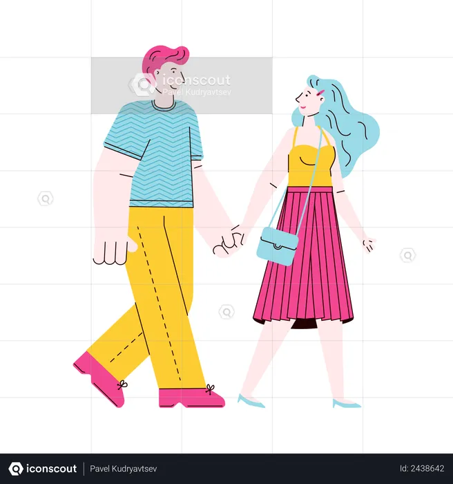 Young couple  Illustration