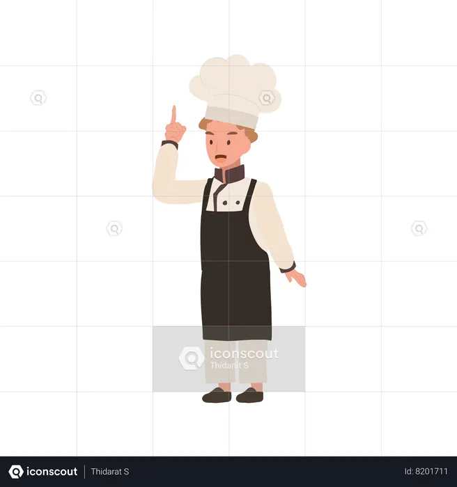 Young Culinary Mentor in Chef Hat  Illustration