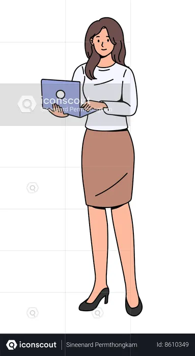 Young Female Office  Illustration
