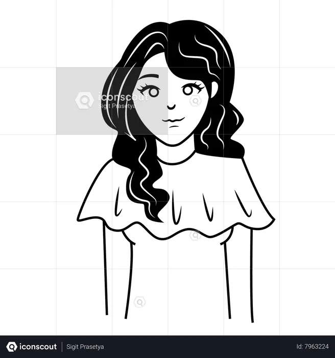 Young girl  Illustration