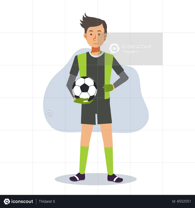 Young Goalkeeper  Illustration