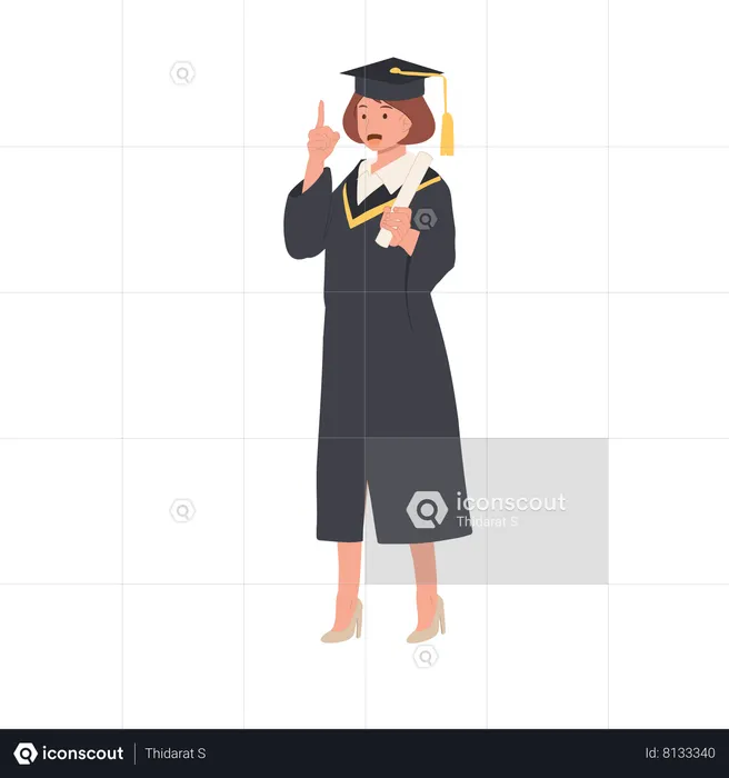 Young Graduate Giving Graduation Advice  Illustration
