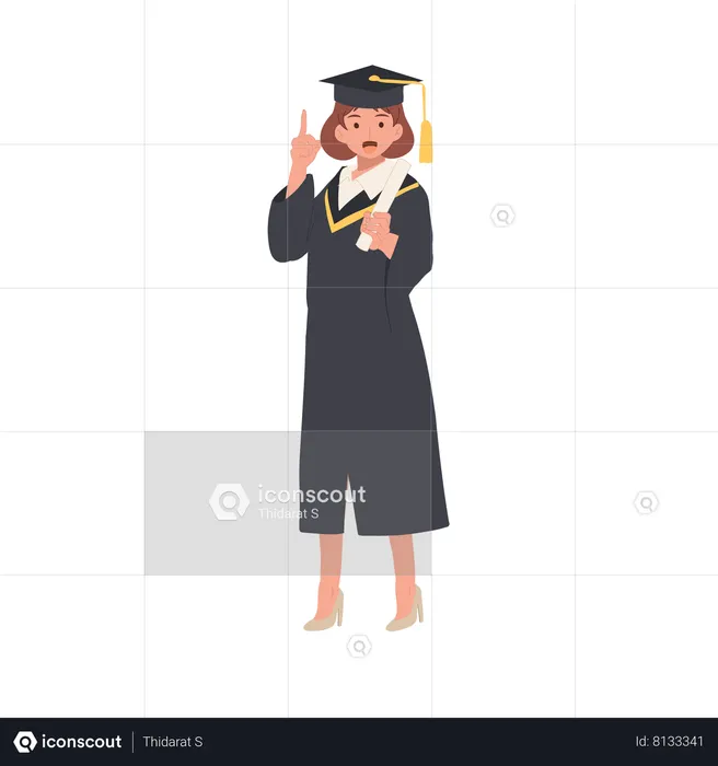 Young Graduate Giving Graduation Advice  Illustration