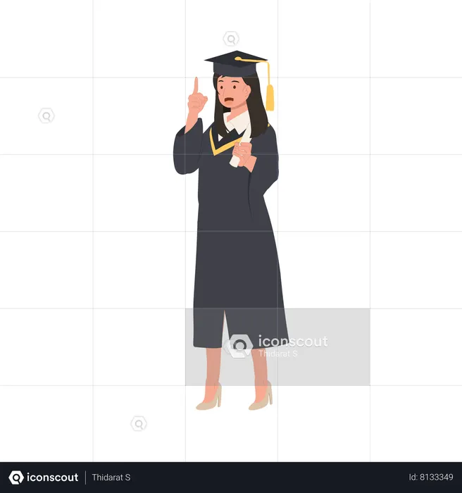 Young Graduate Giving Graduation Advice  Illustration