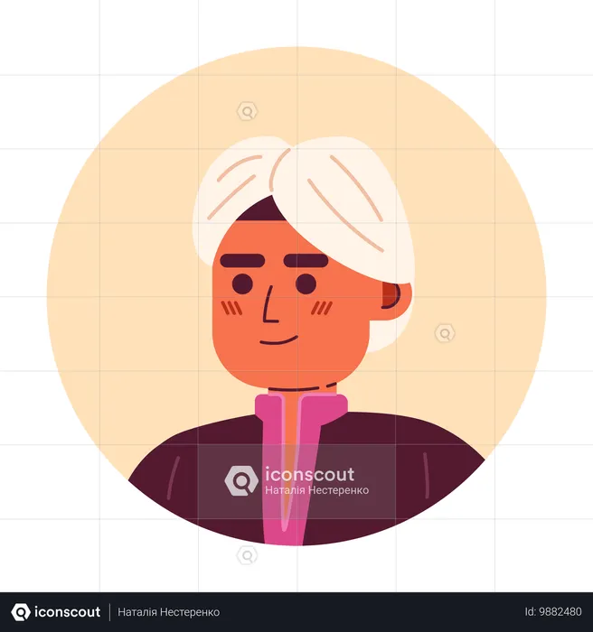 Young indian man in turban  Illustration