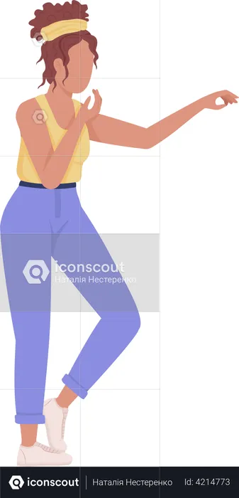 Young lady in casual clothing  Illustration