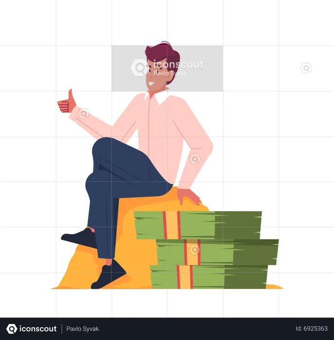 Young Rich Businessman  Illustration
