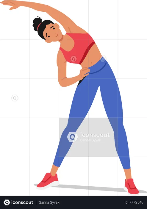 Young sporty fitness trainer  Illustration