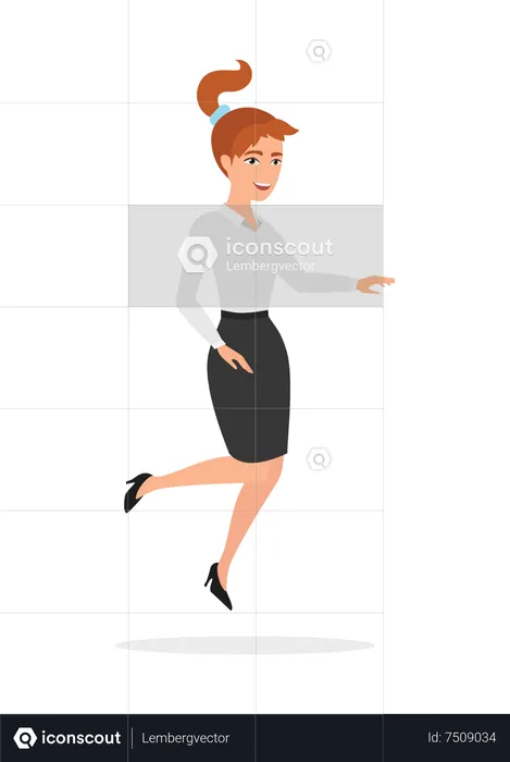 Young woman dancing  Illustration