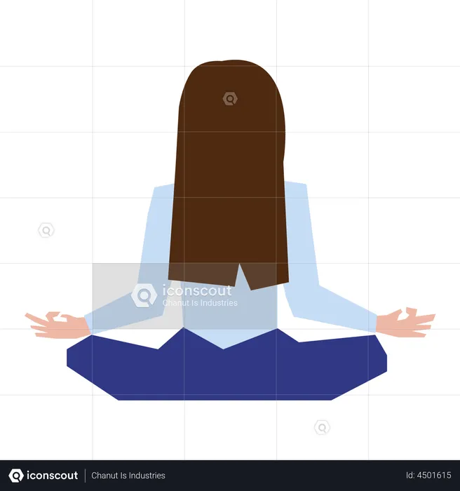 Young woman doing yoga  Illustration