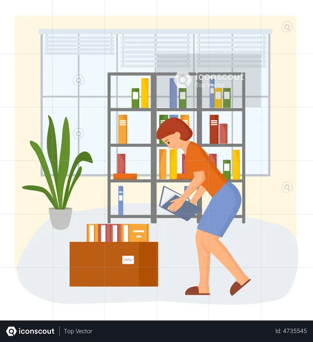 Young woman reading book at home  Illustration