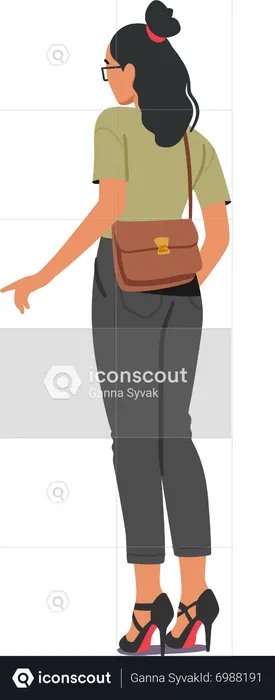 Young Woman Standing  Illustration