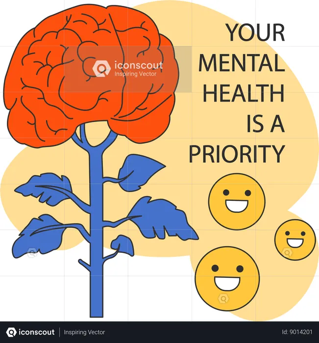 Your mental health is priority  Illustration