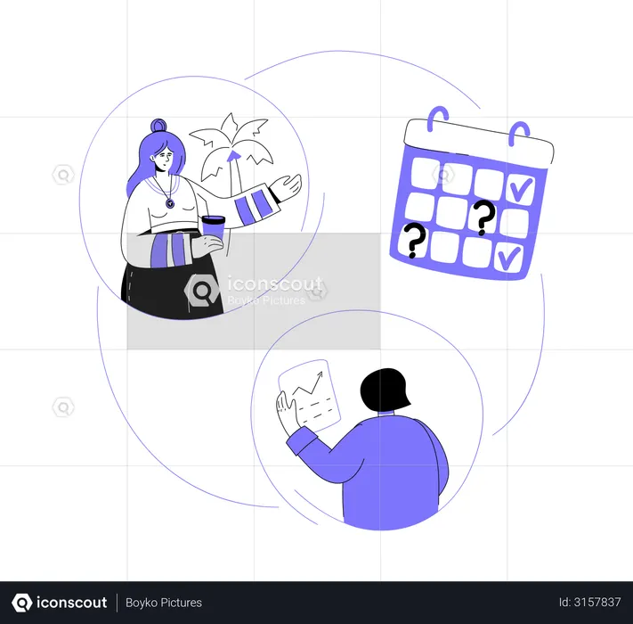 Zeitplanmanagement  Illustration